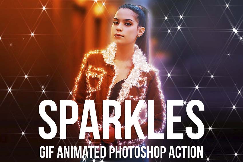Gif Animated Sparkles Photoshop Action